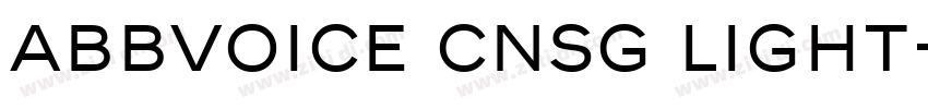 ABBvoice CNSG Light字体转换